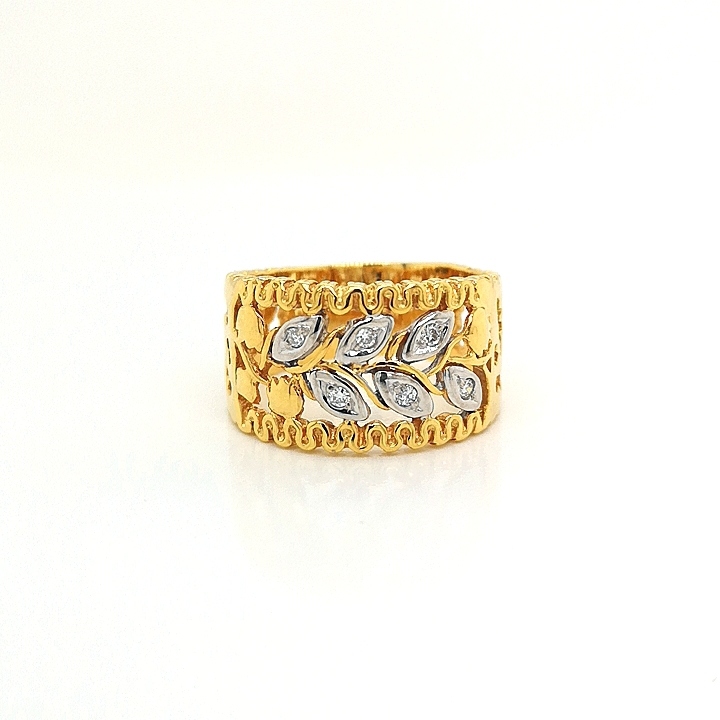 Leaf Patterned Filigree Ring - ValueMax Jewellery