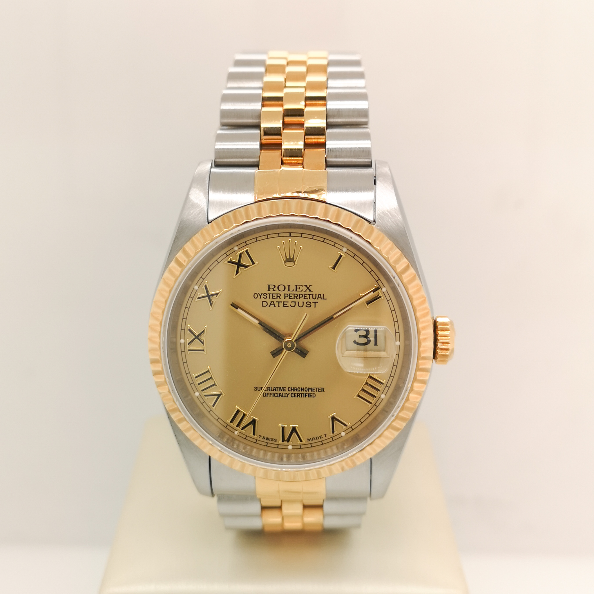 Rolex Datejust Steel & Gold Roman Dial 16233 Watch - ValueMax Jewellery