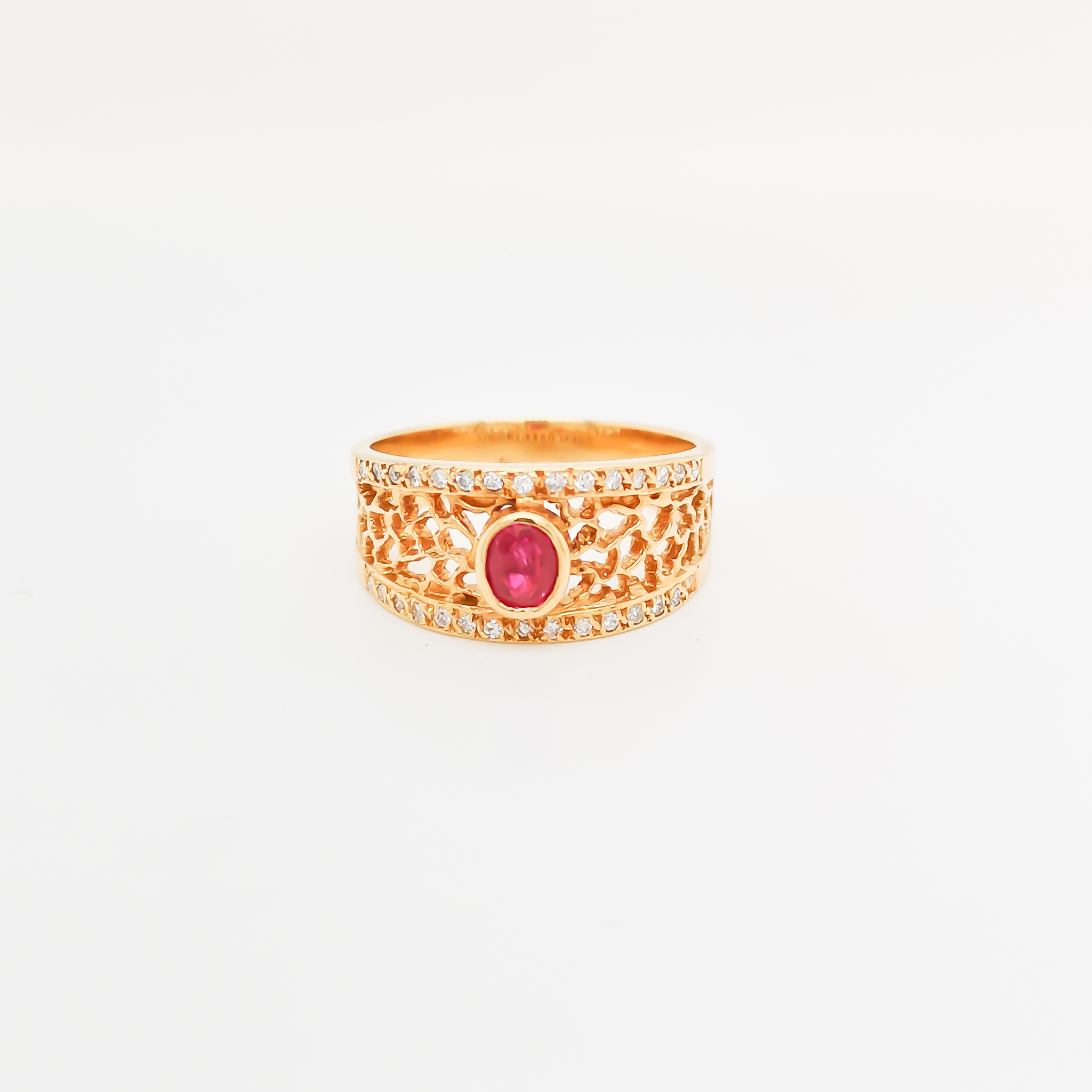 filigree ruby ring