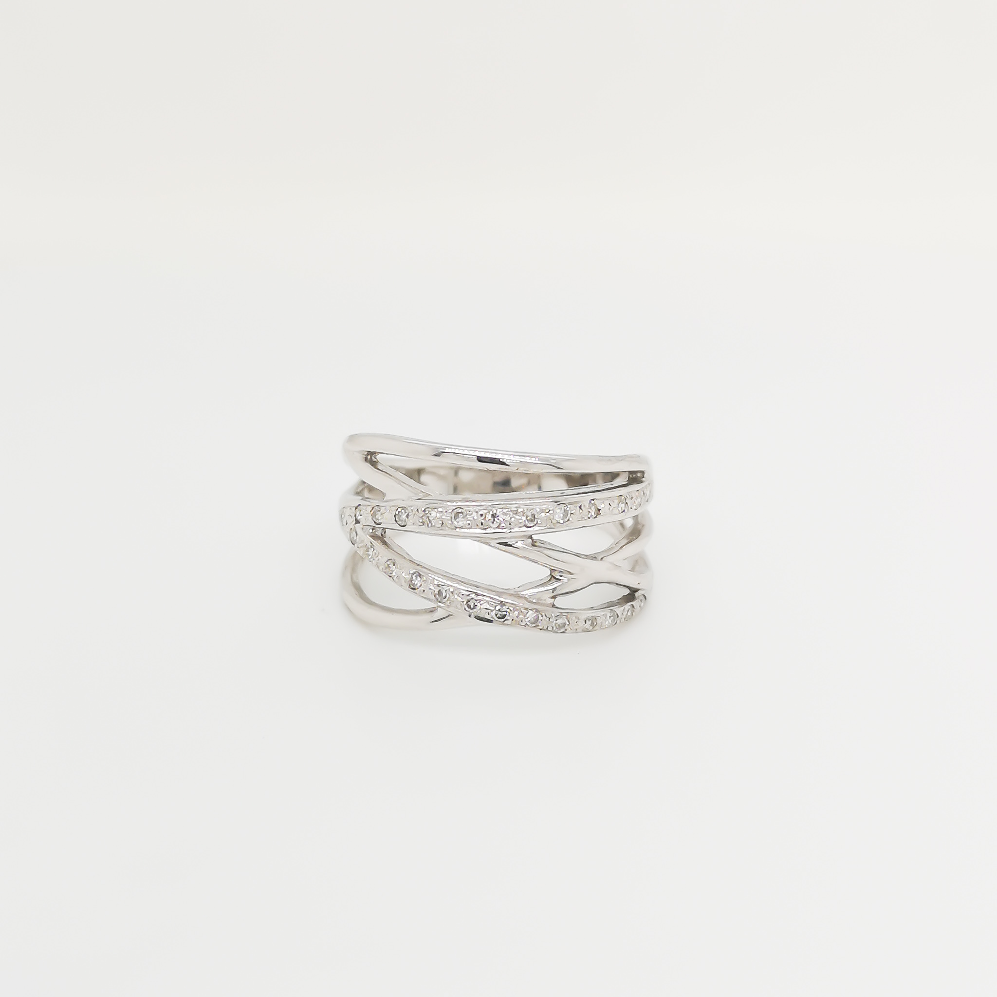 Lattice Banded Diamond Ring - ValueMax Jewellery