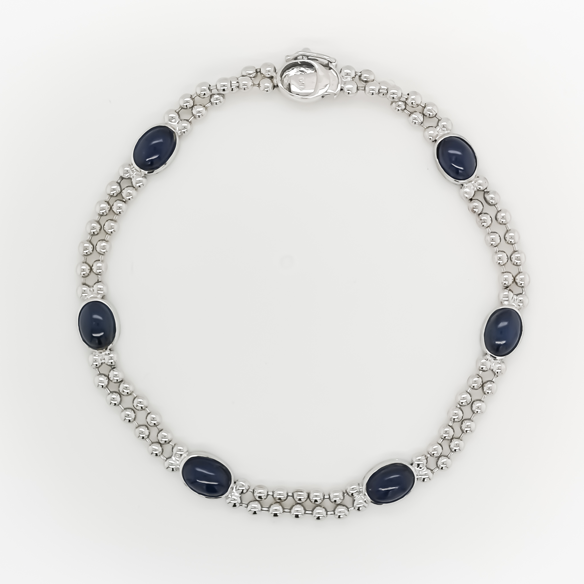 Blue Sapphire Beaded Bracelet - ValueMax Jewellery