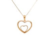 Double Heart Diamond Pendant