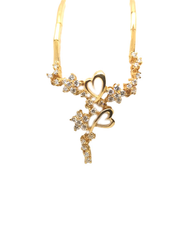 18K Yellow Gold Diamond Necklace