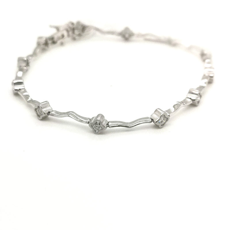 18k White Gold Diamond Bracelet Valuemax Jewellery