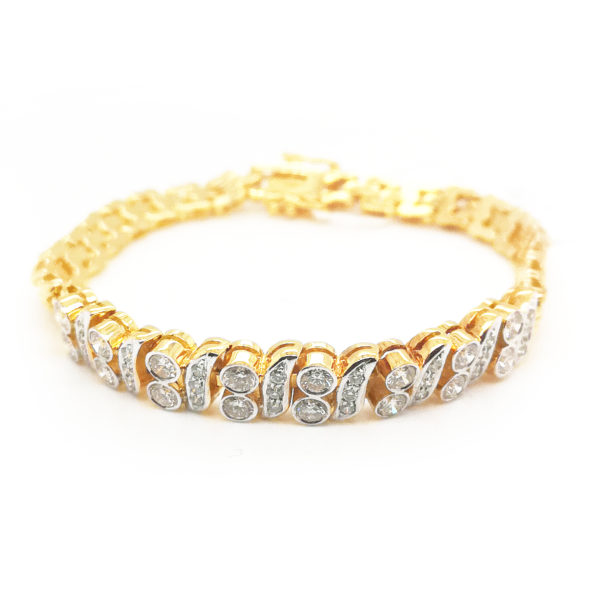 20K Yellow Gold Diamond Bracelet