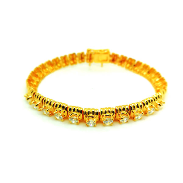 20K Yellow Gold Diamond Bracelet