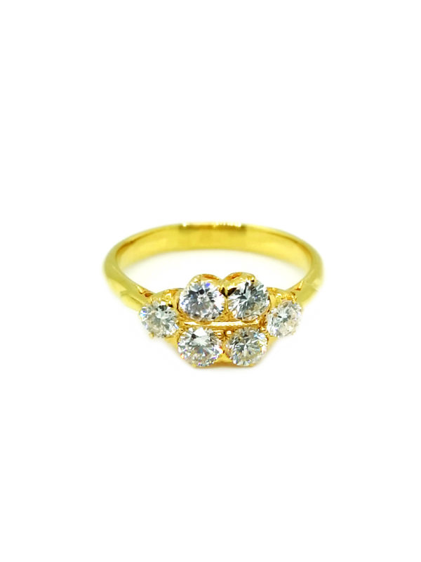 20K Yellow Gold Diamond Ring