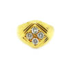 20K Yellow Gold Men's Diamond Ring