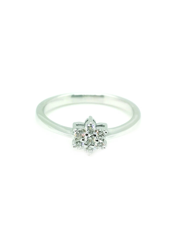 14K White Gold Diamond Ring