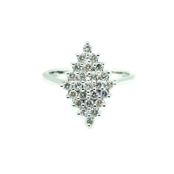 18K White Gold Diamond Ring