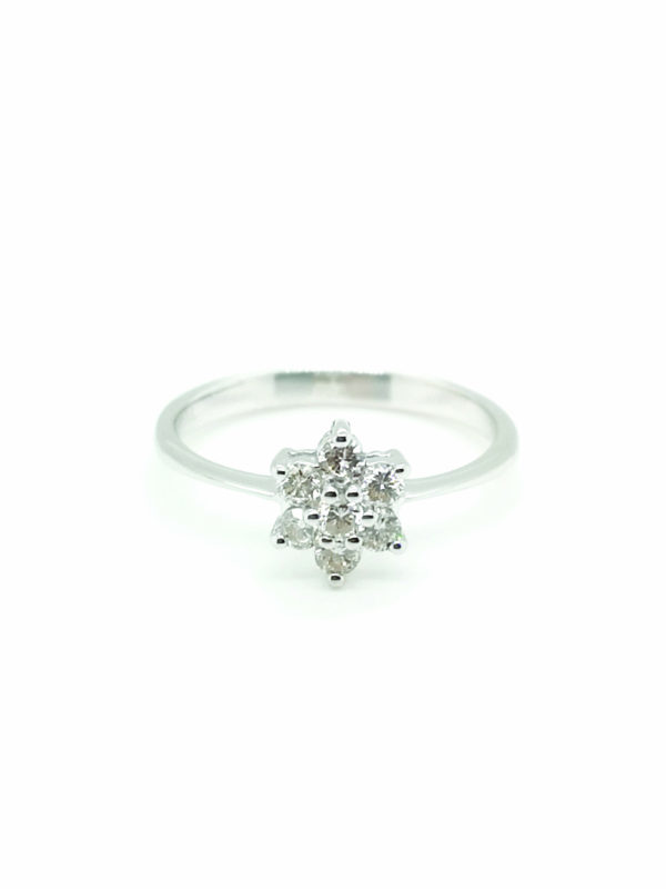 18K White Gold Diamond Ring