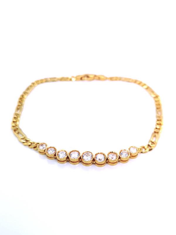 18K Yellow Gold Stone Bracelet