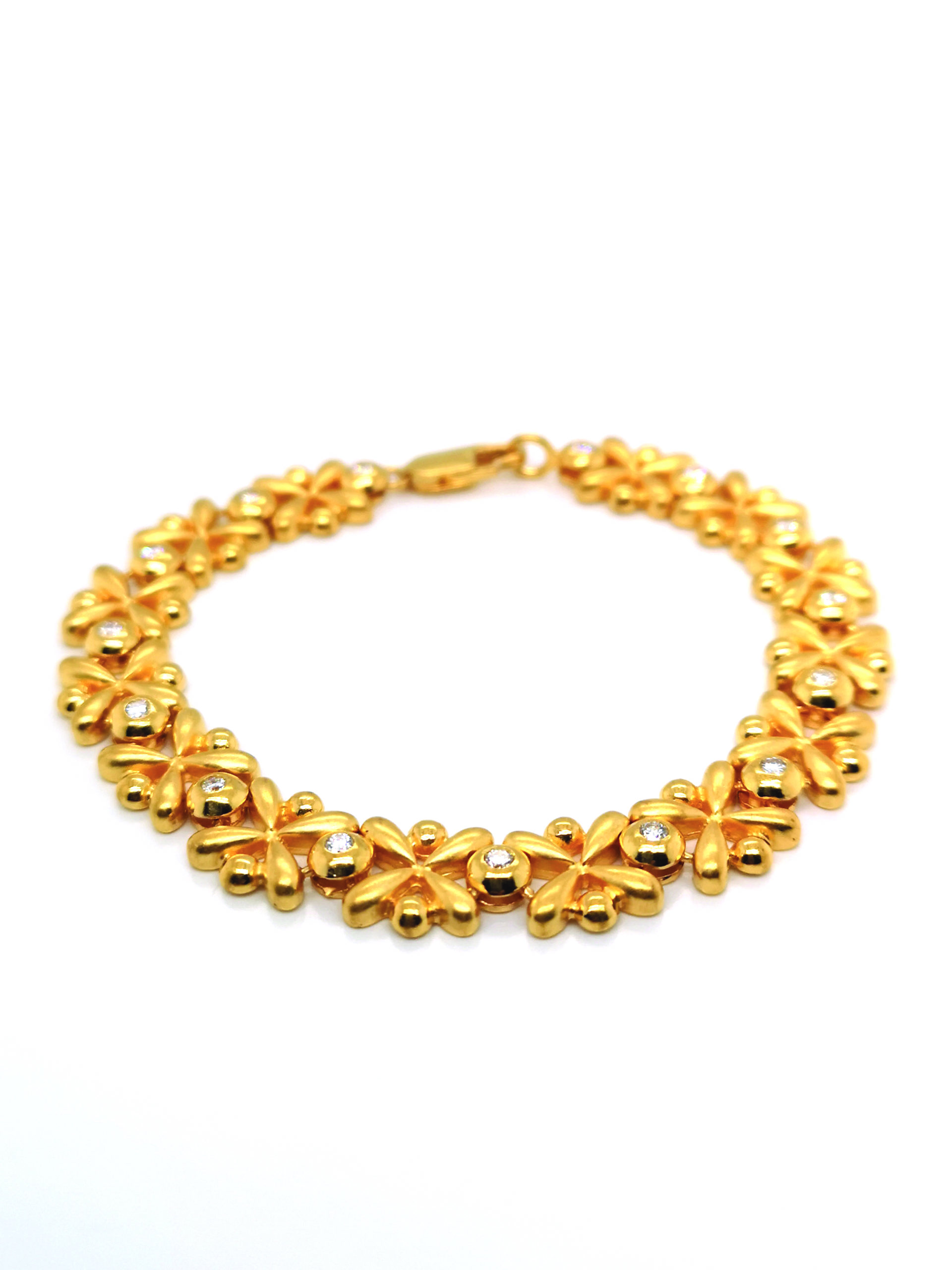 22K Yellow Gold Diamond Bracelet - ValueMax Jewellery