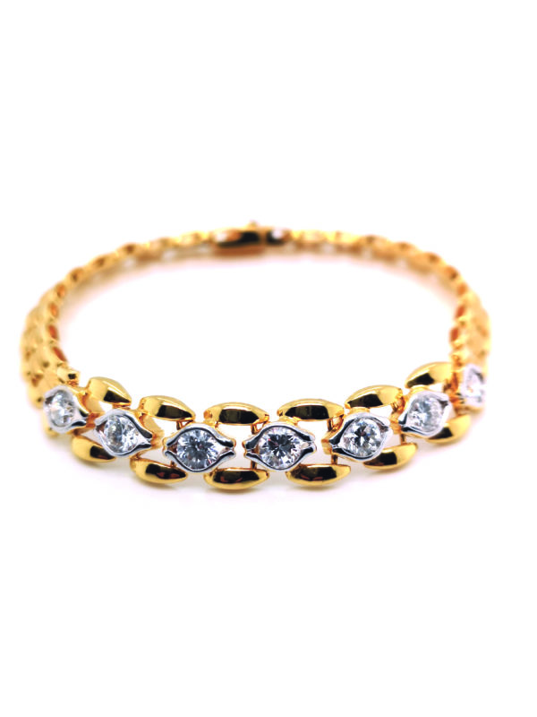 20K Yellow Gold Diamond Bracelet