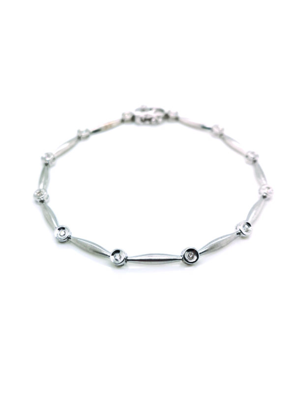 18K White Gold Diamond Bracelet