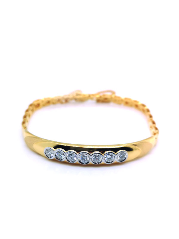 20K Yellow Gold Diamond Bracelet