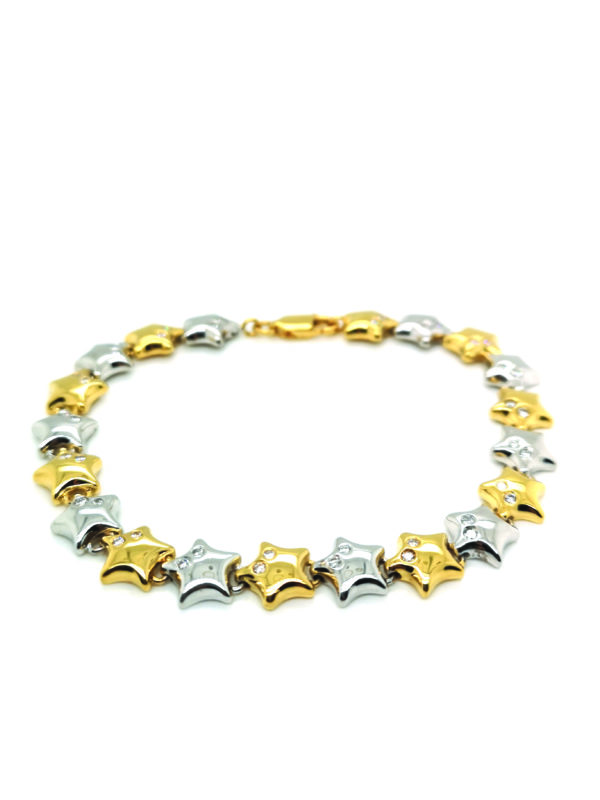 18K White/Yellow Gold Diamond Bracelet