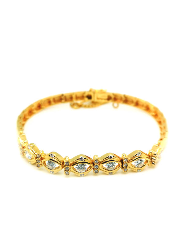 20K Yellow Gold Diamond Bracelet