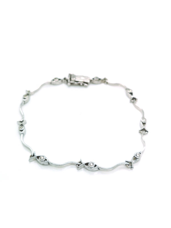 18K White Gold Diamond Bracelet