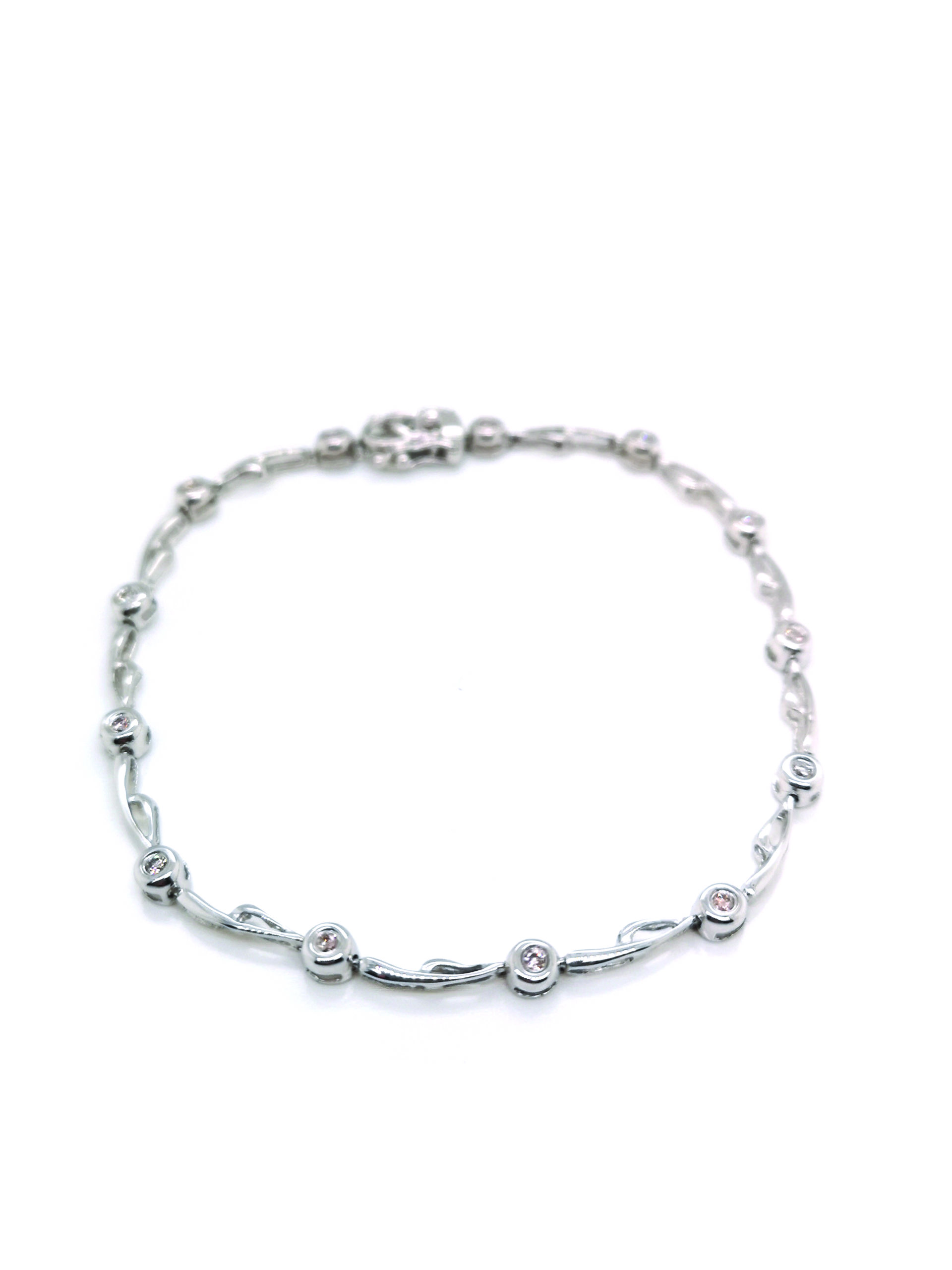 18K White Gold Diamond Bracelet - ValueMax Jewellery