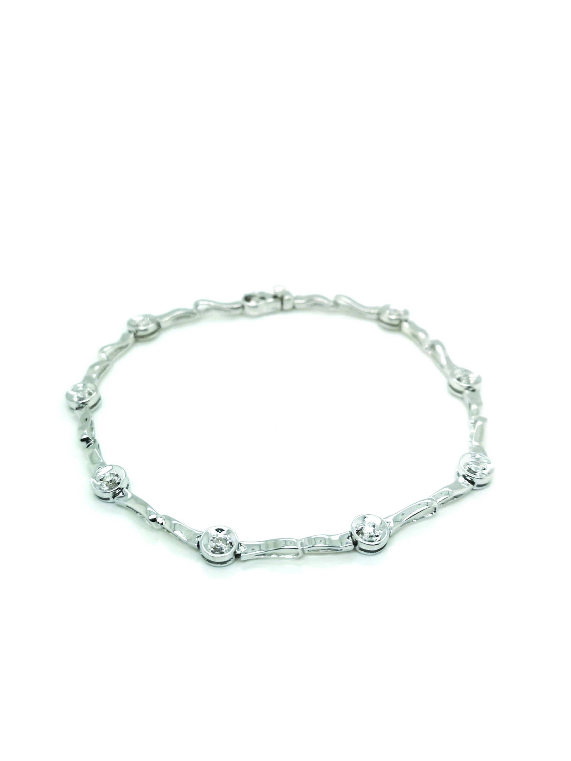 18K White Gold Diamond Bracelet - ValueMax Jewellery