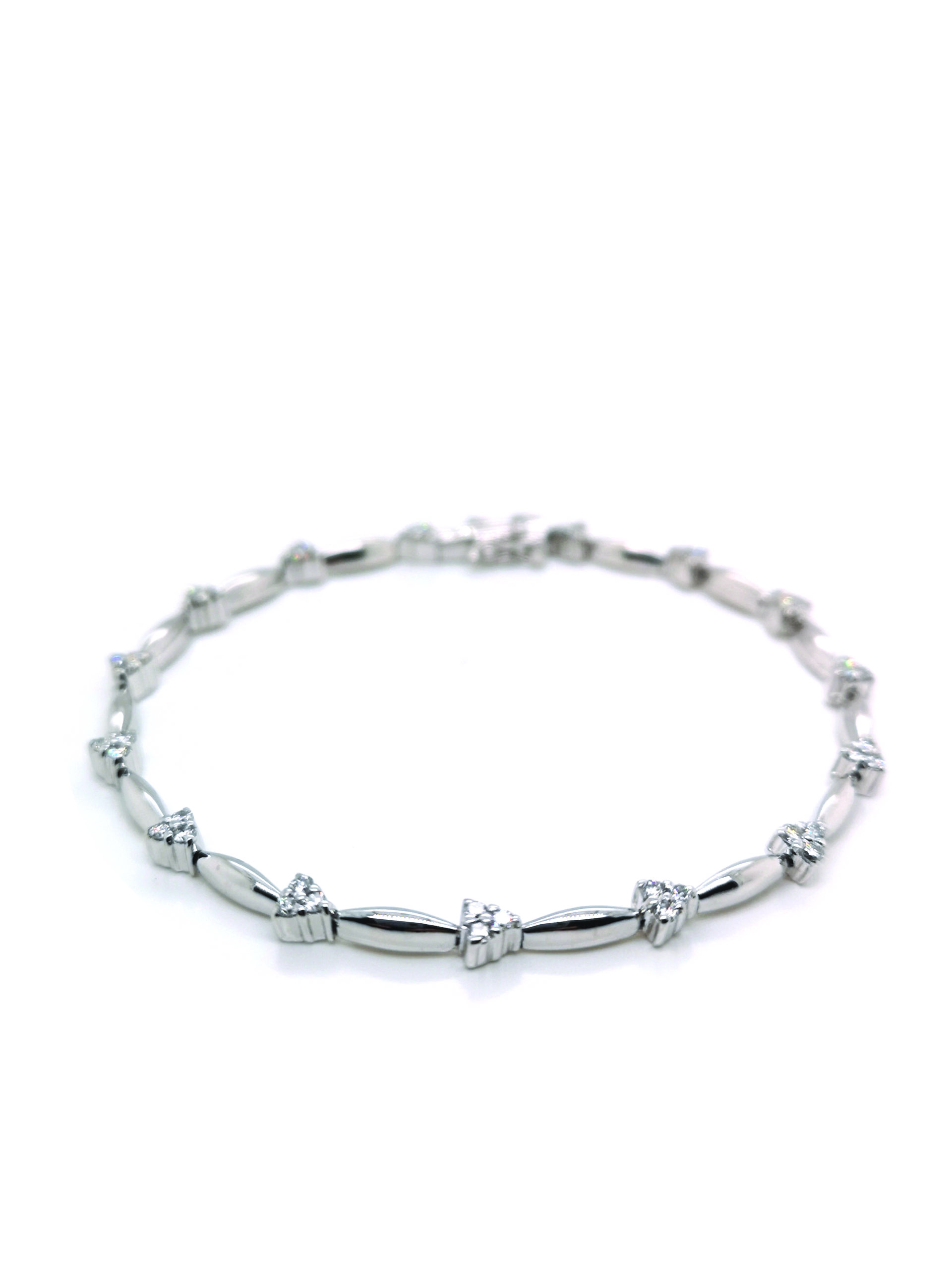 18k White Gold Diamond Bracelet Valuemax Jewellery 3054