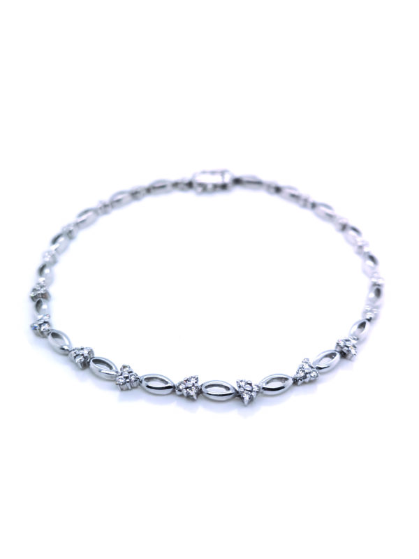 18K White Gold Diamond Bracelet