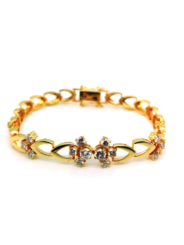 20K Yellow Gold Diamond Bracelet