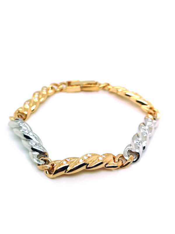 PT/18K Yellow Gold Diamond Bracelet