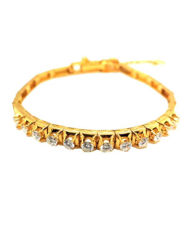 20K Yellow Gold Diamond Bracelet