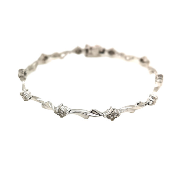 18K White Gold Diamond Bracelet