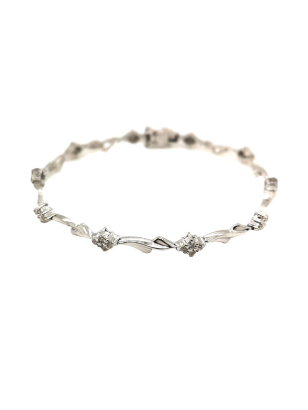 18K White Gold Diamond Bracelet