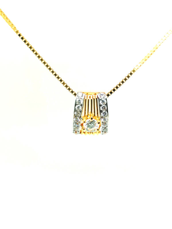 20K Yellow Gold Diamond Pendant