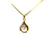 20K Yellow Gold Diamond Pendant