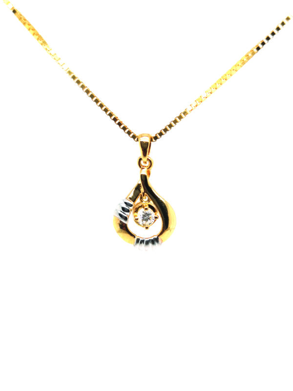 20K Yellow Gold Diamond Pendant