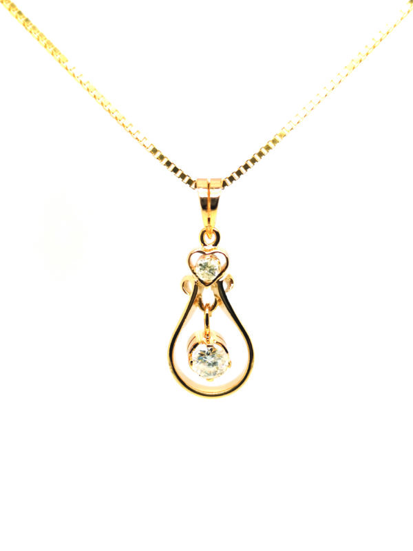 20K Yellow Gold Diamond Pendant