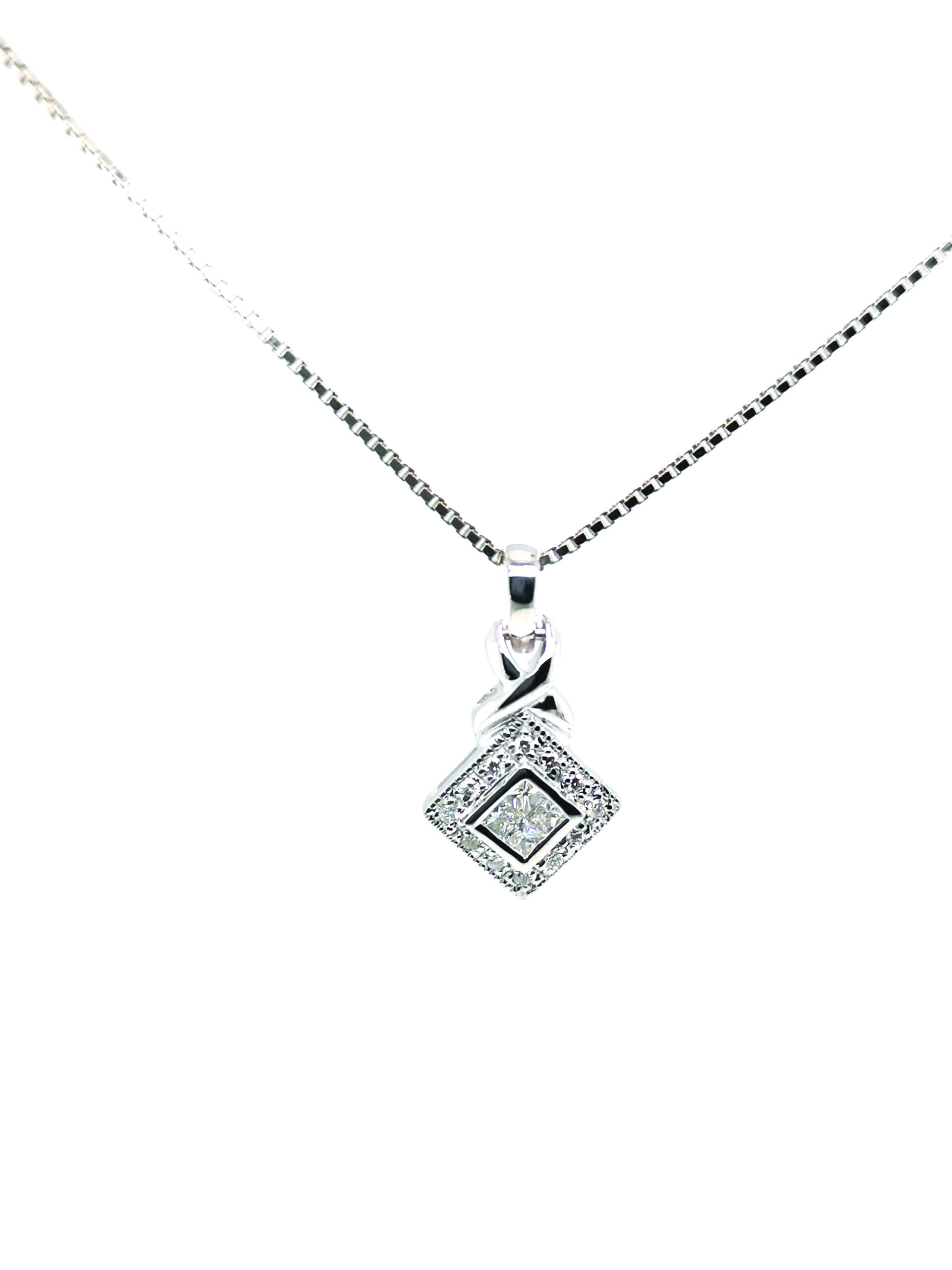 White gold sales number pendant