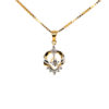 20K Yellow Gold Diamond Two Tone Pendant