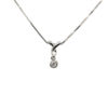 18K White Gold Diamond Pendant