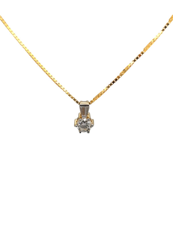 20K Yellow Gold Diamond Pendant