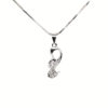 18K White Gold Diamond Pendant