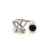 18K White Gold Diamond Stone Ring