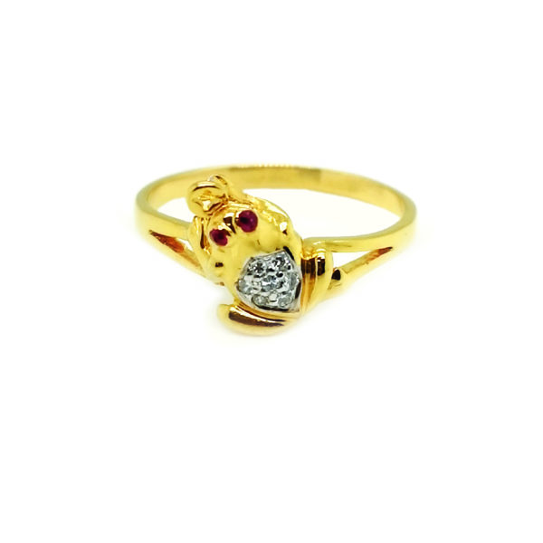 20K Yellow Gold Diamond Ring