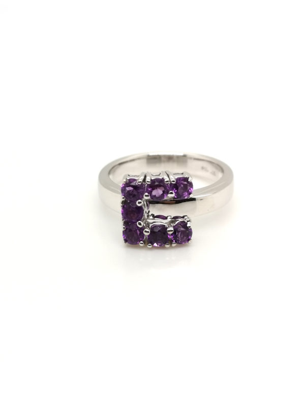 18K White Gold Amethyst Ring