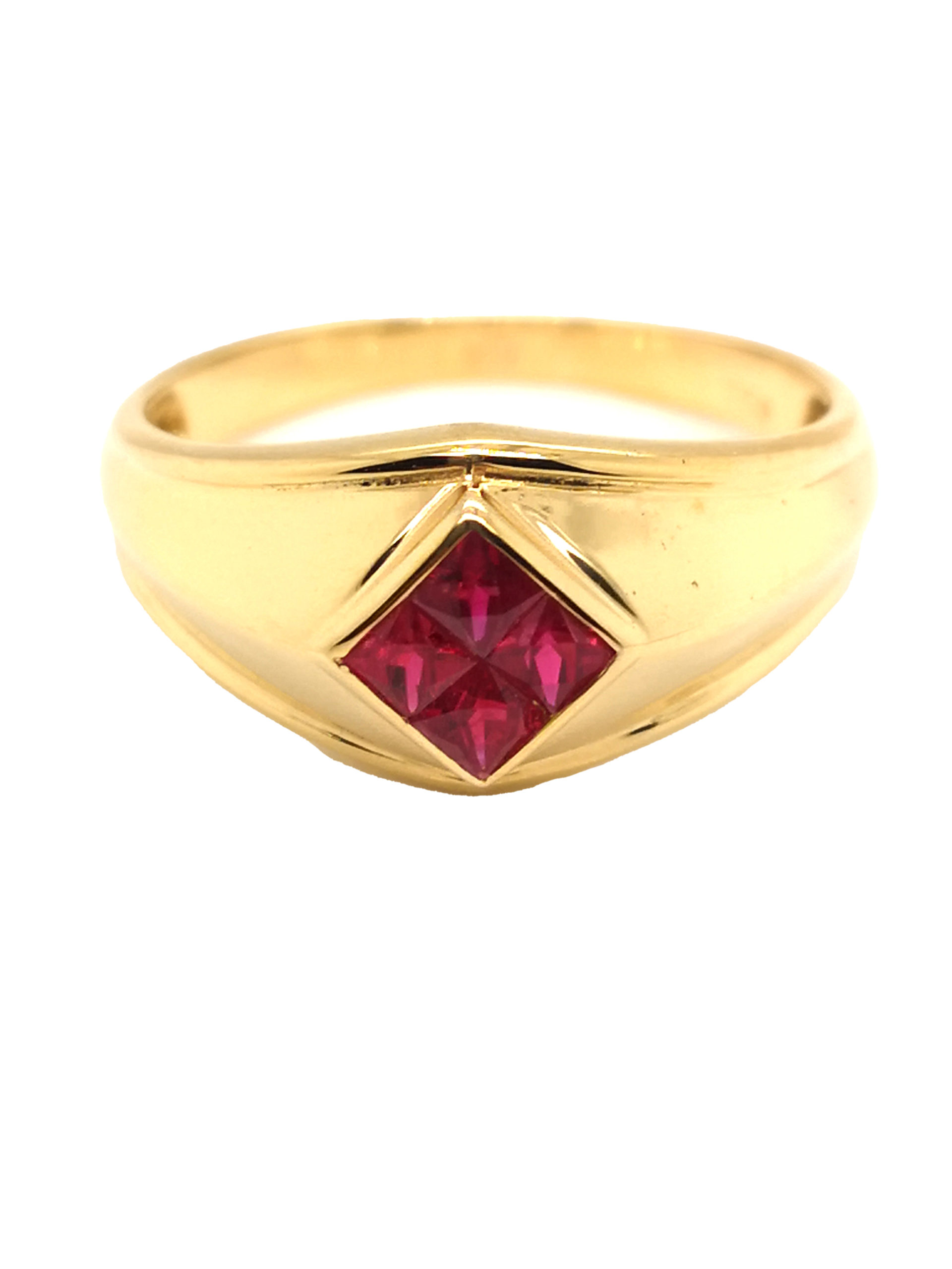 18K Yellow Gold Ruby Ring - ValueMax Jewellery