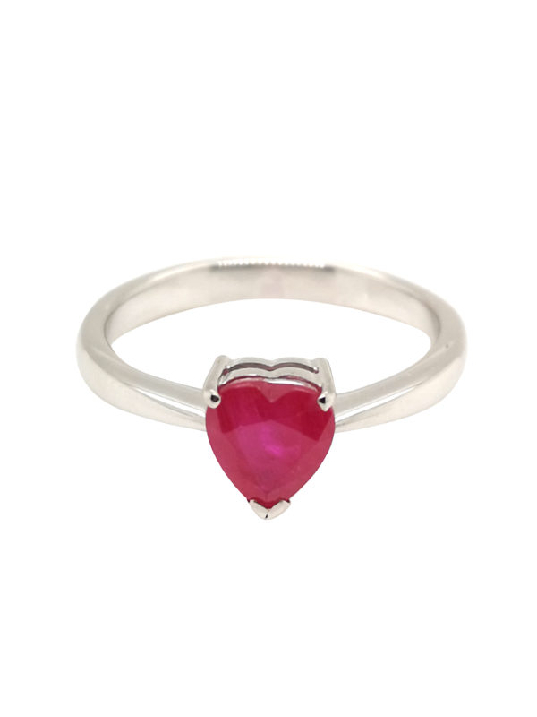 18K White Gold Ruby Ring