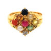 22K Yellow Gold Coloured Gem Diamond Ring