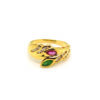 20K Yellow Gold Coloured Gem Diamond Ring