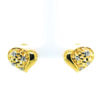 18K Yellow Gold Diamond Two Tone Earstud