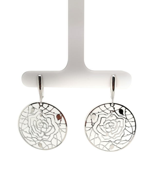 18K White Gold Earring